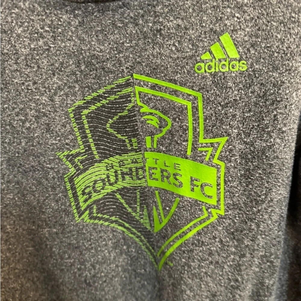 SEATTLE SOUNDERS WA Adidas Soccer hooded sweatshirt hoodie kids large 14/16 EUC